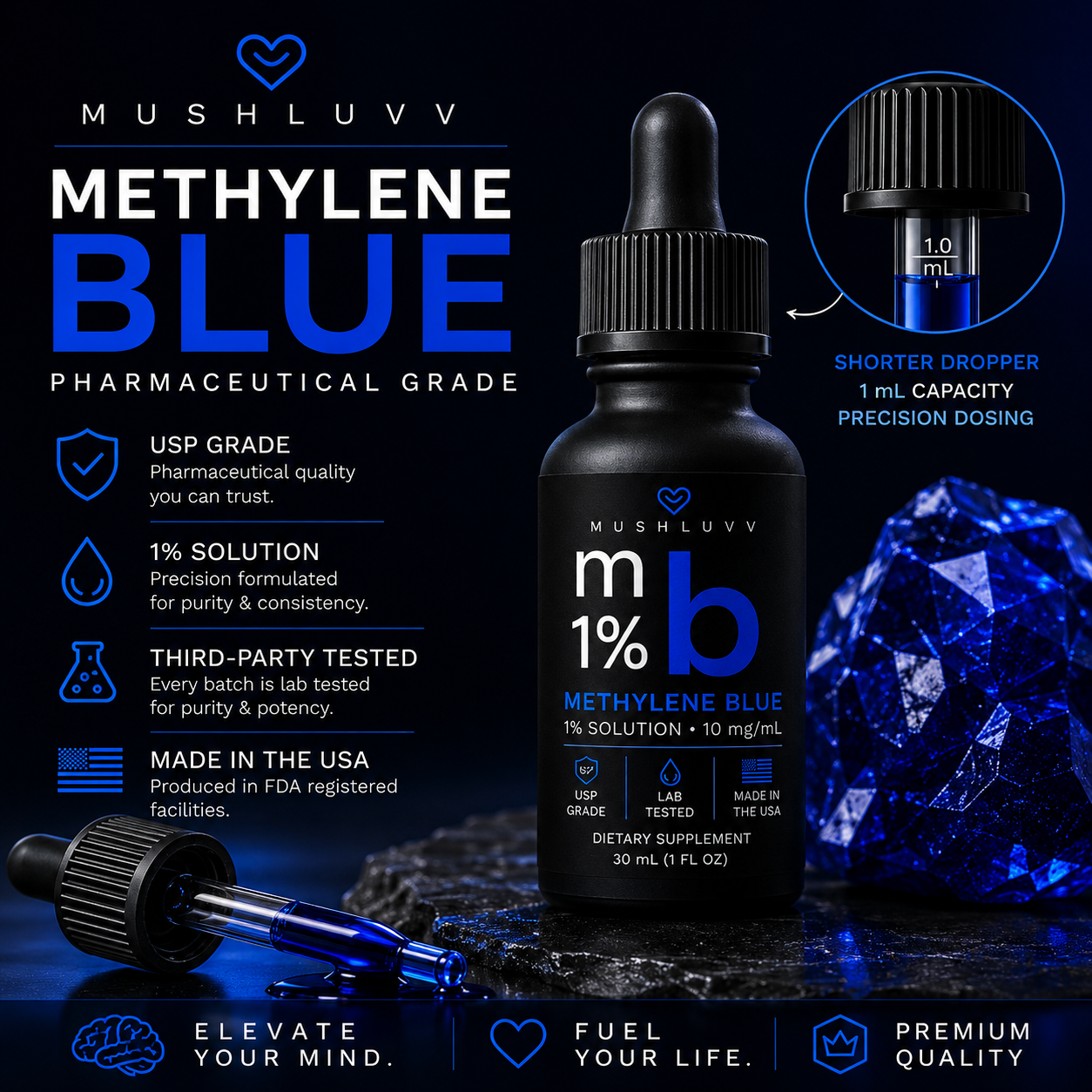 MushLuvv's Methylene Blue 1% Solution